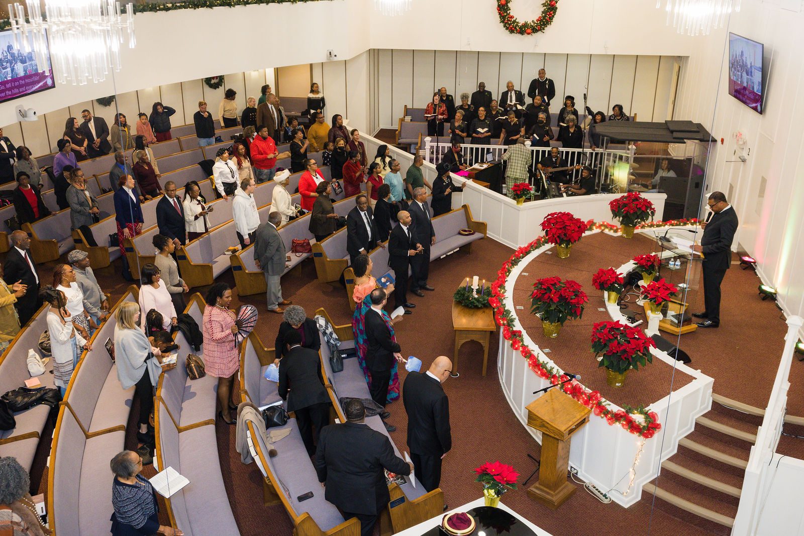 Balcony view of the First Baptist Church, Capitol Hill sanctuary on its 160th anniversary