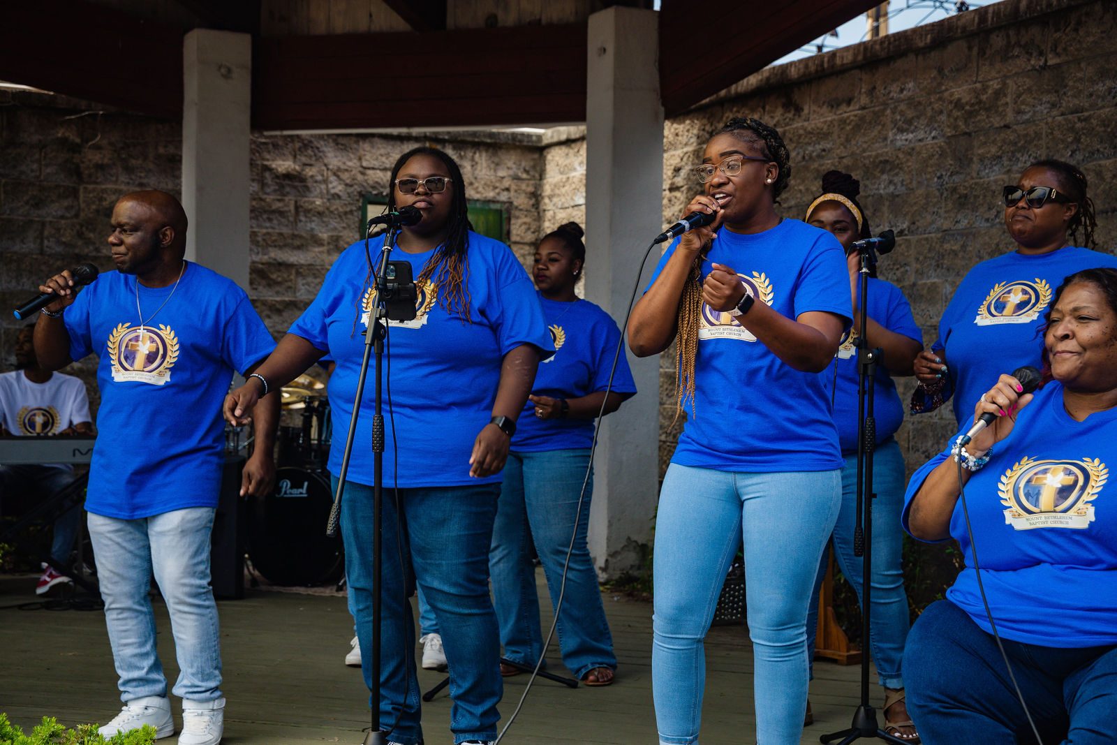 Mount Bethlehem choir singing outdoors