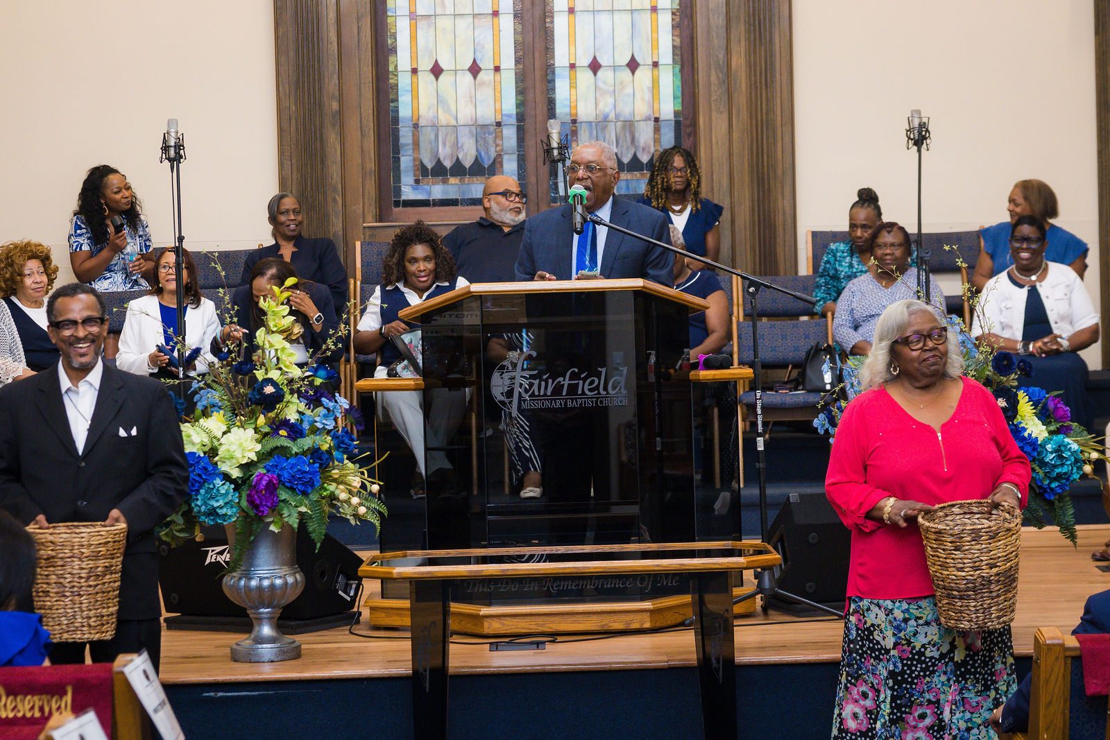 Ushers collecting the offering