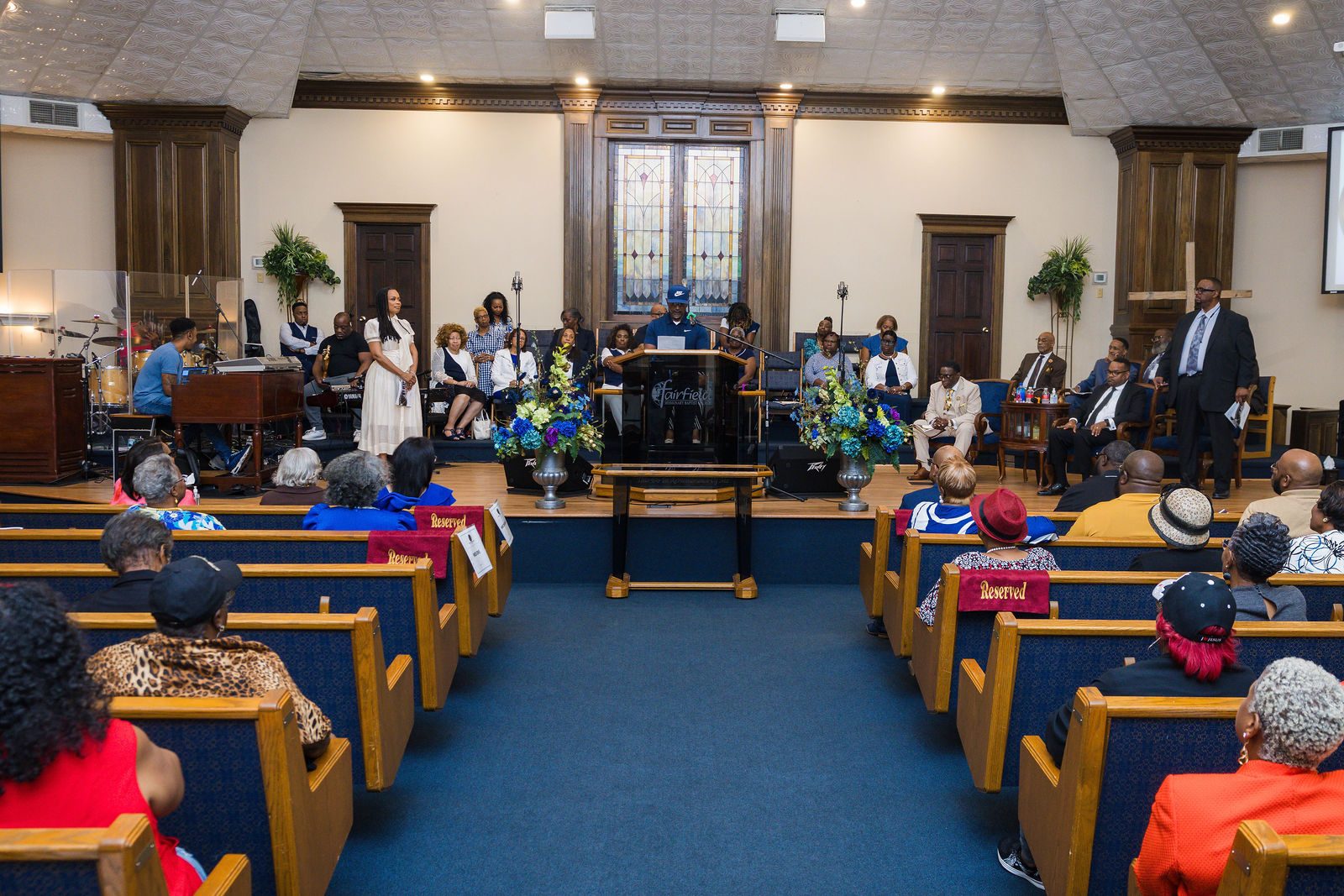 Wide view of the sanctuary at Fairfield