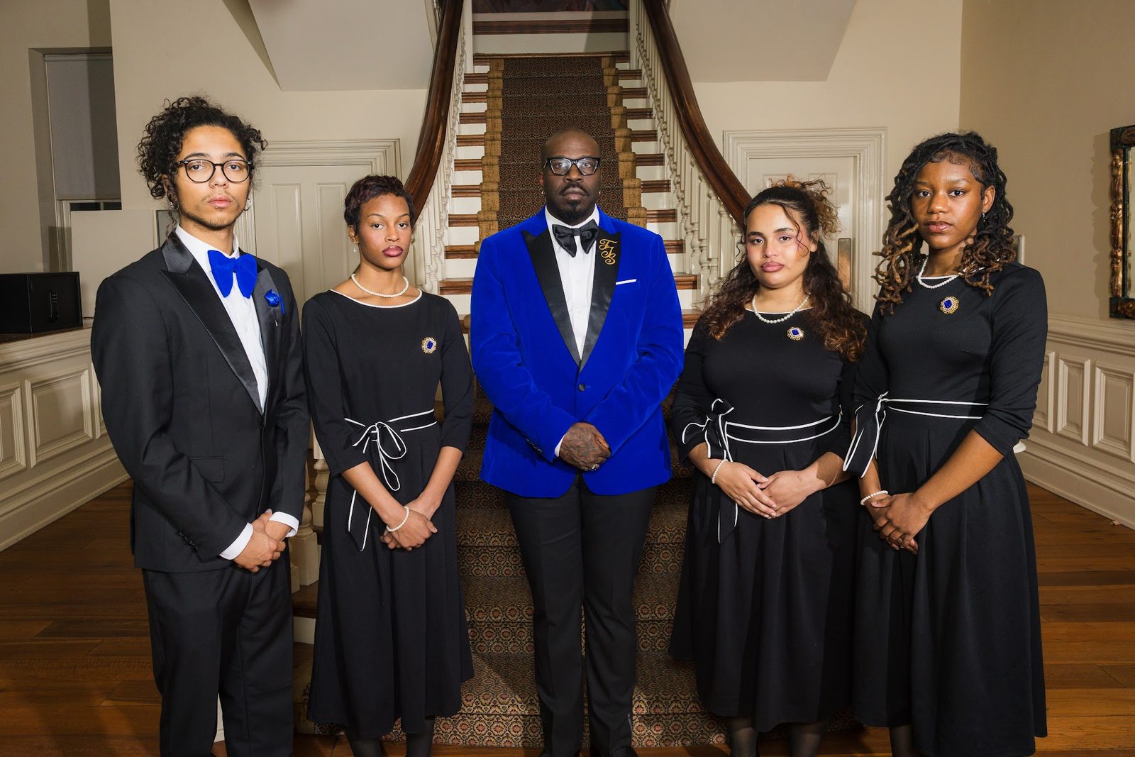 Fisk Jubilee Singers portrait on the grand staircase