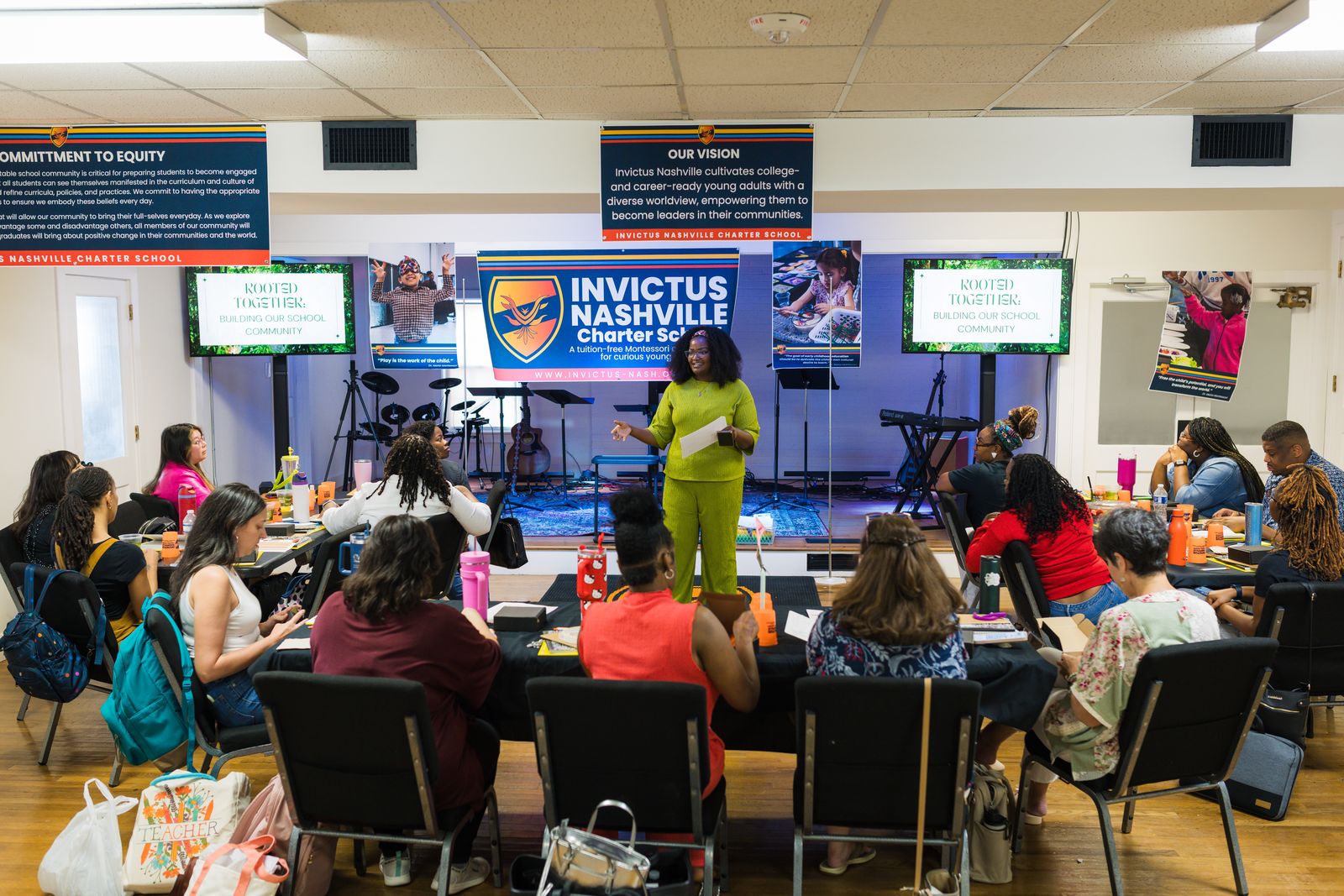 Families packed into an Invictus Nashville enrollment night