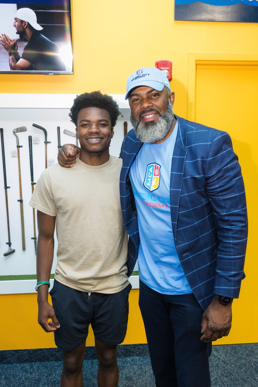 Music City Academy student with a school leader