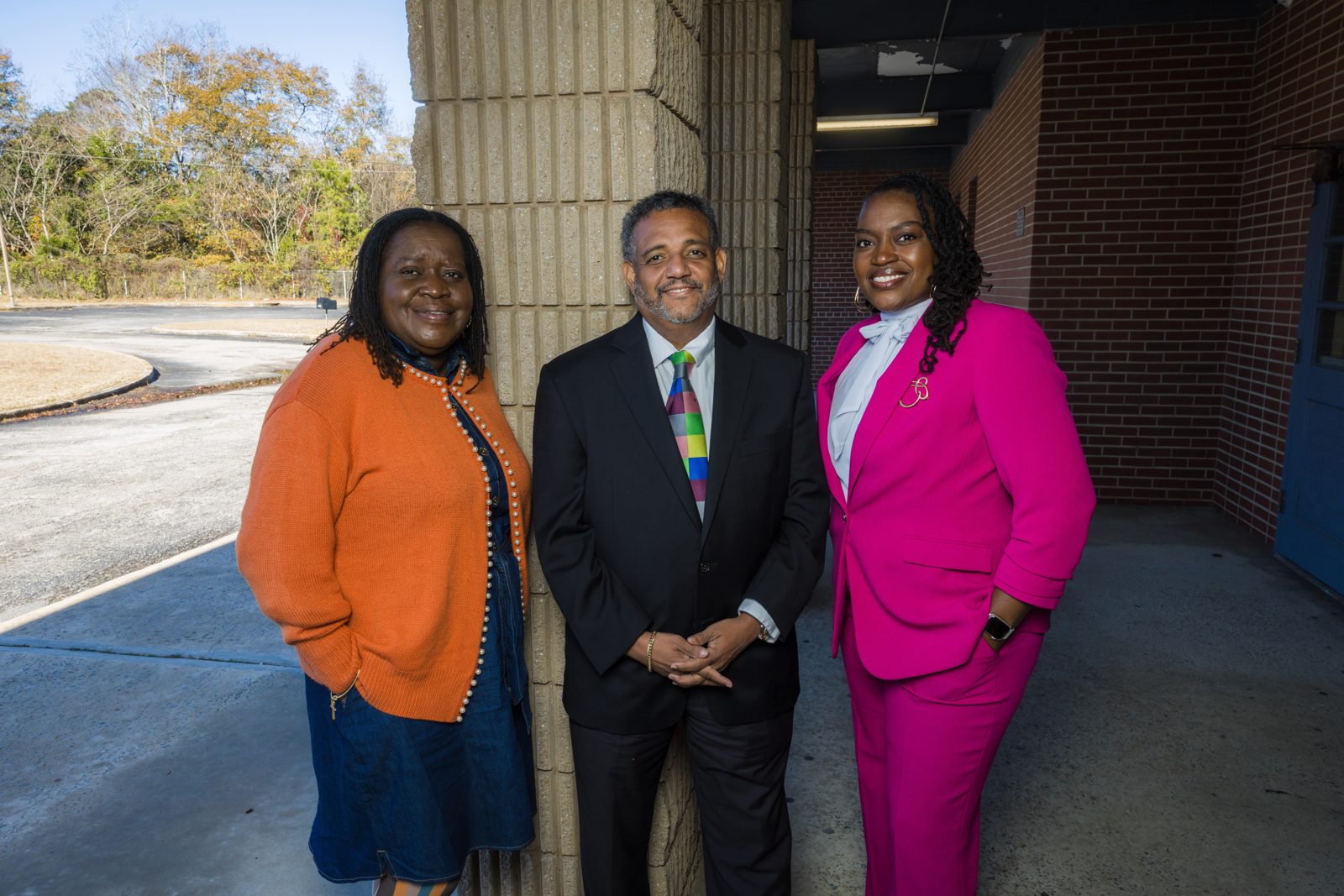 Brandon Brown with Councilwomen Phyllis Smart and Annette Dees Grevious