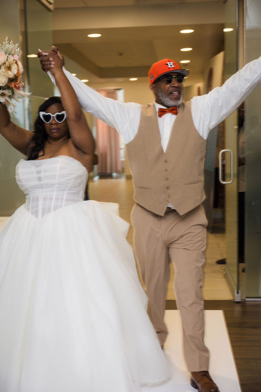 Tekisha and Newman make their grand entrance